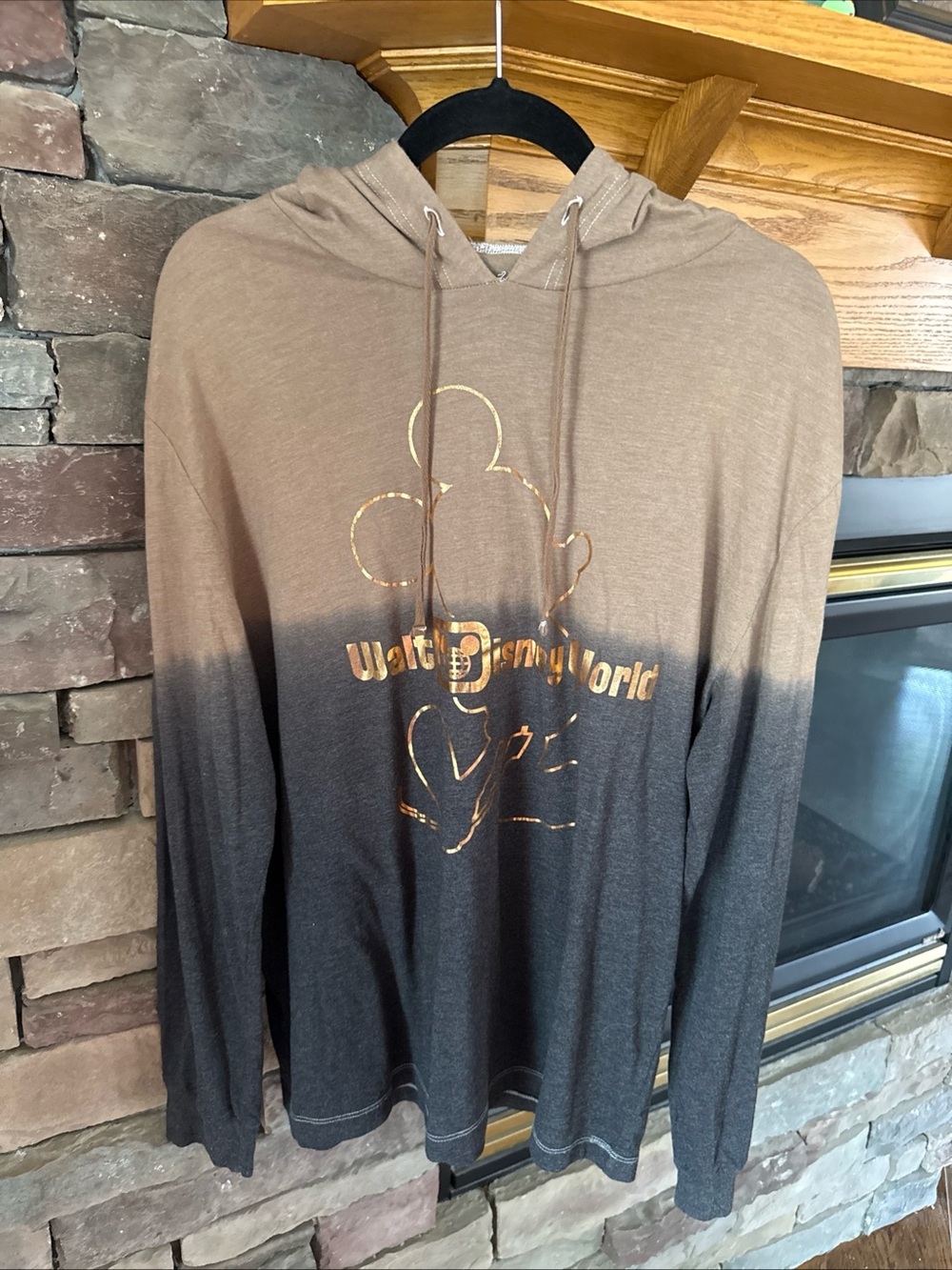 Disney Ombre Brown to Black Mickey Mouse Hoodie